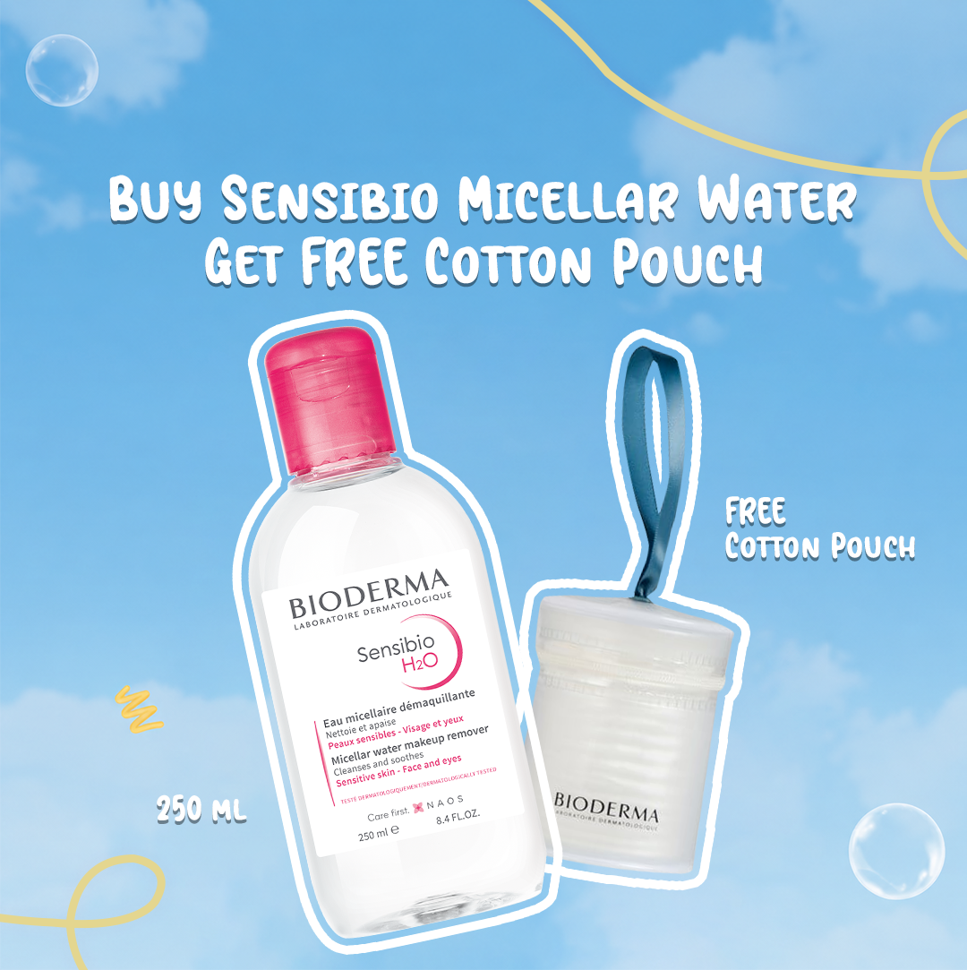 Buy 250ml Sensibio Micellar Water – Get FREE Cotton Pouch
