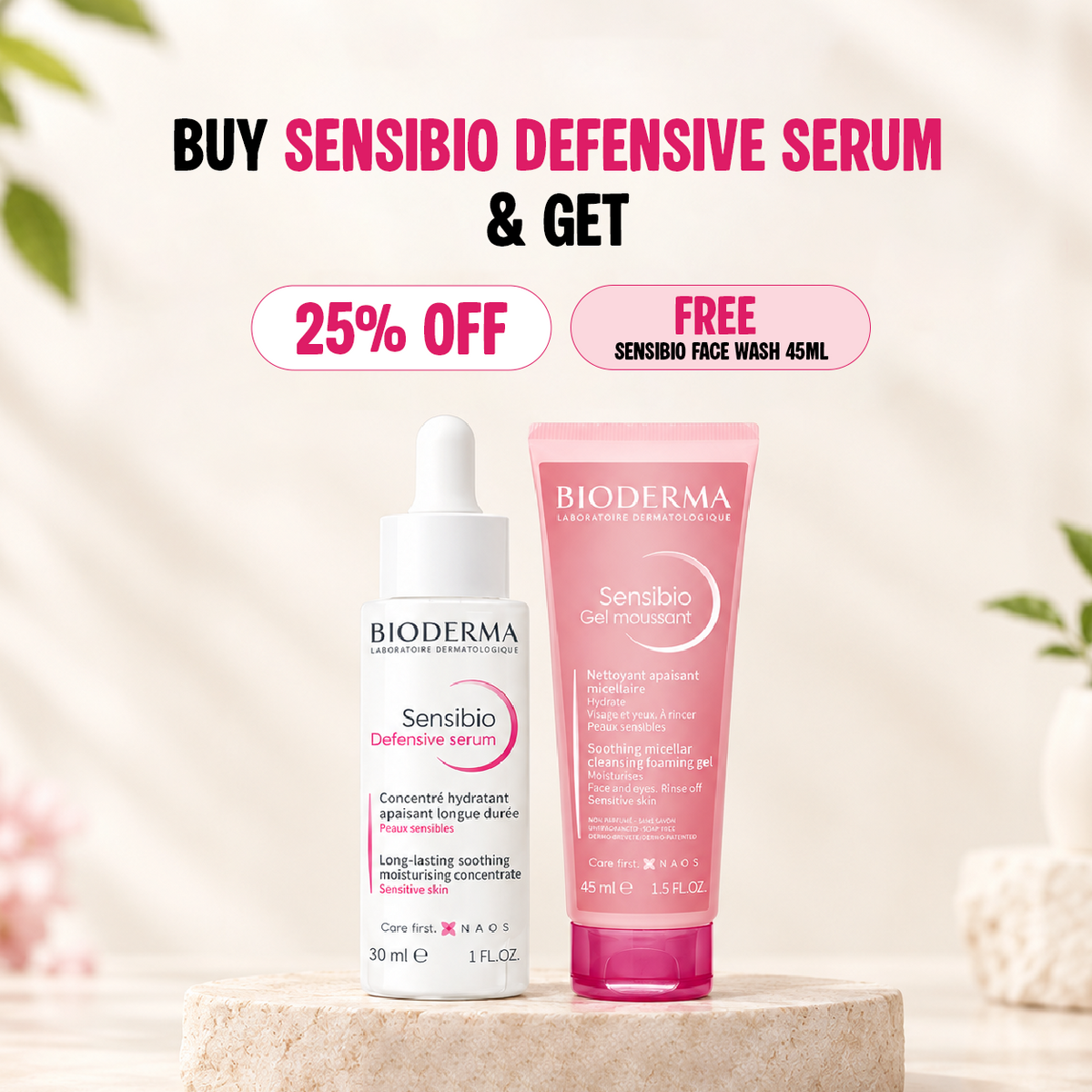 Buy Defensive Serum and Get 25% Off and Sensibio Gel Moussant 45ml