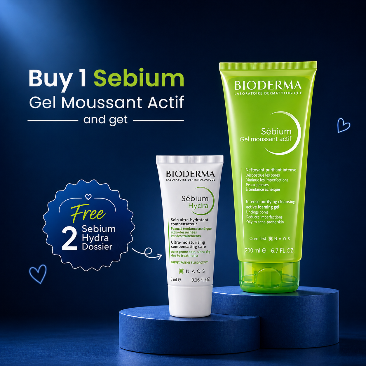 Sebium Gel Moussant Actif 200ml+ Free Sebium Hydera Dossiers