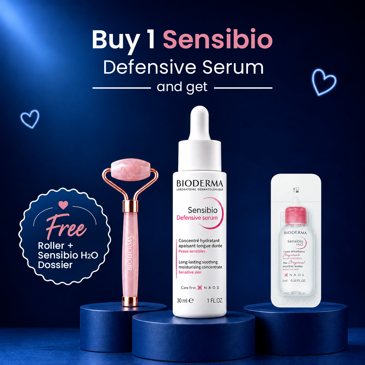 Sensibio Defensive Serum 30ml+ Free H2o Dossier And Roller